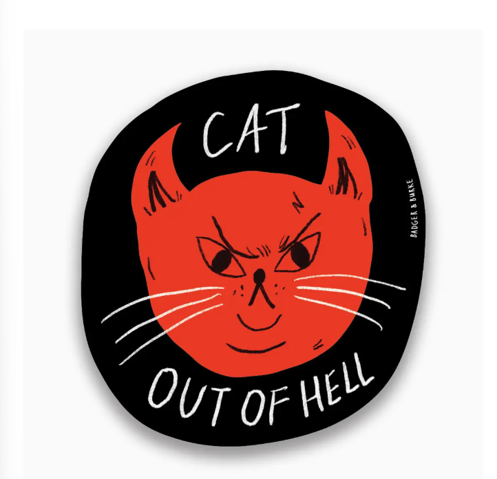 Cat Out of Hell Sticker