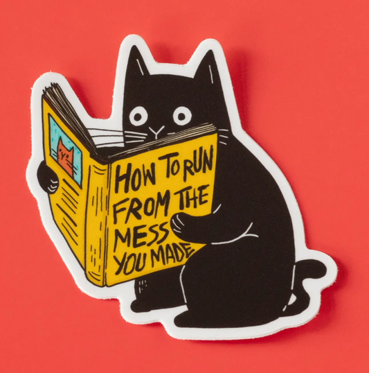 How To Run from the Mess You Made Illustrated Vinyl Sticker