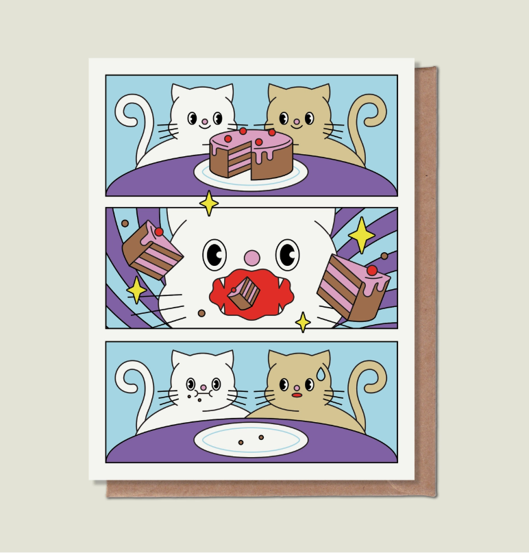 Birthday Cake Vortex Greeting Card