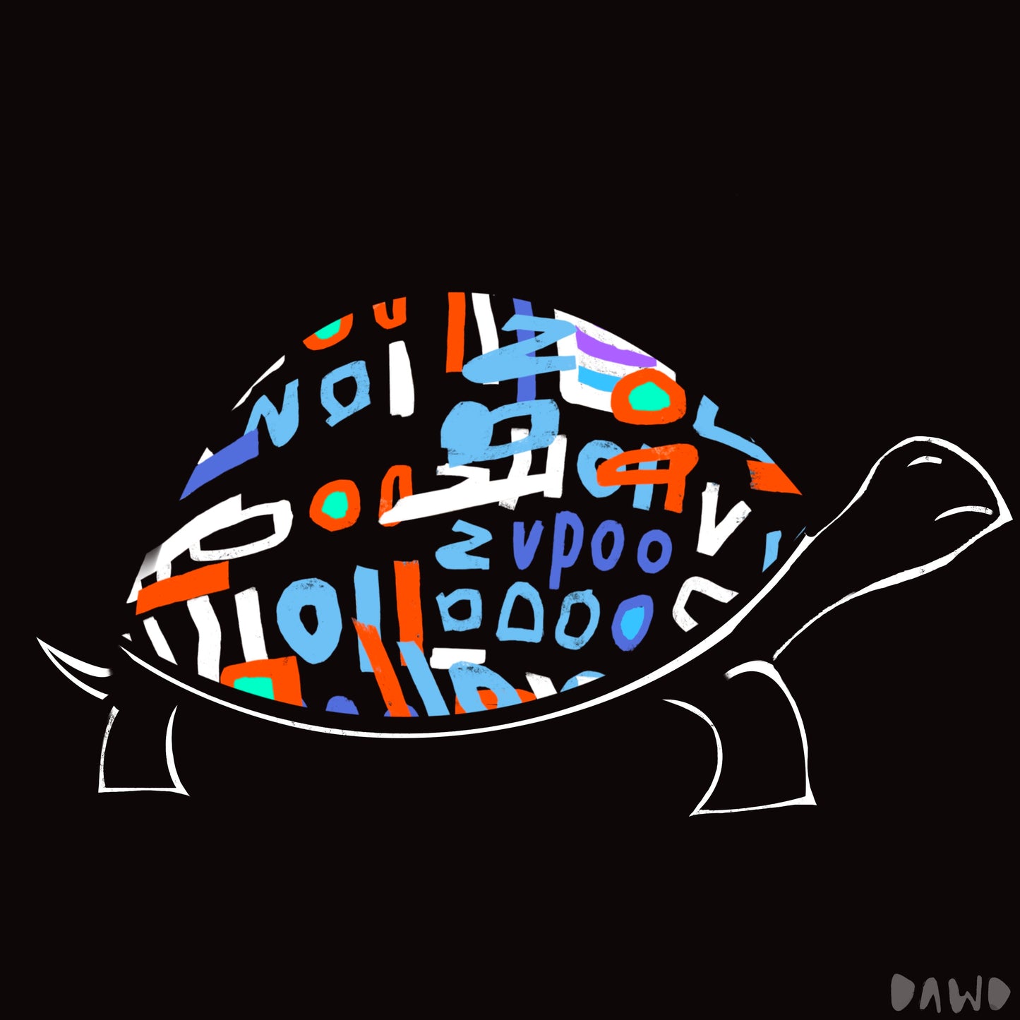 Shape Turtle Art Print