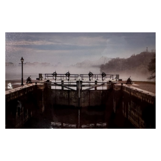 Canal Locks Card - Misty Morning