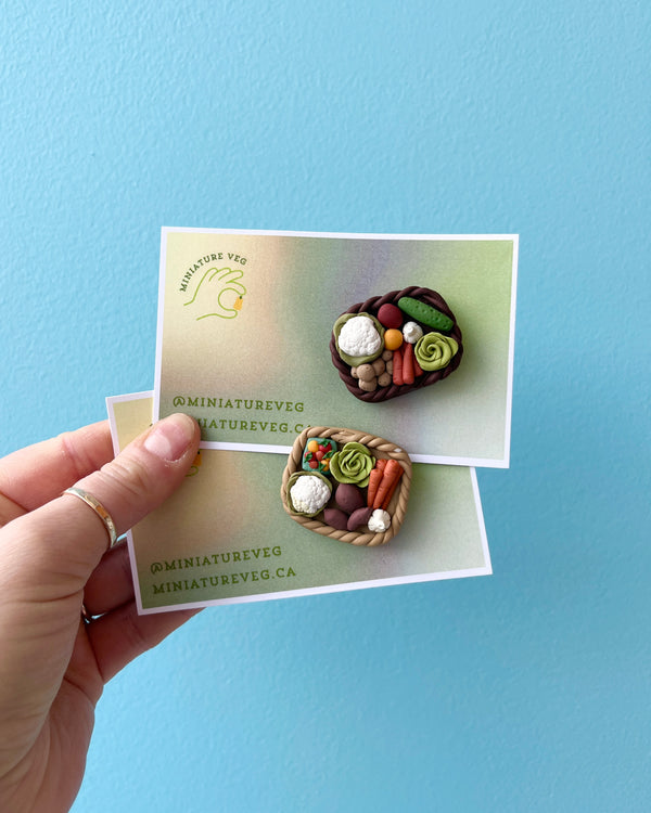 Magnet | Miniature Vegetable Basket (Assorted)
