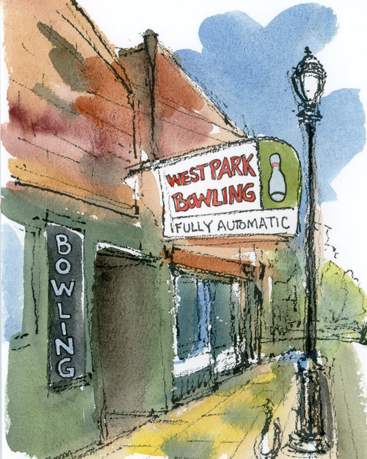 Tommy Lee Print - West Park Bowling