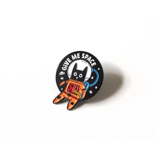Astronaut Cat Enamel Pin - Give Me Space