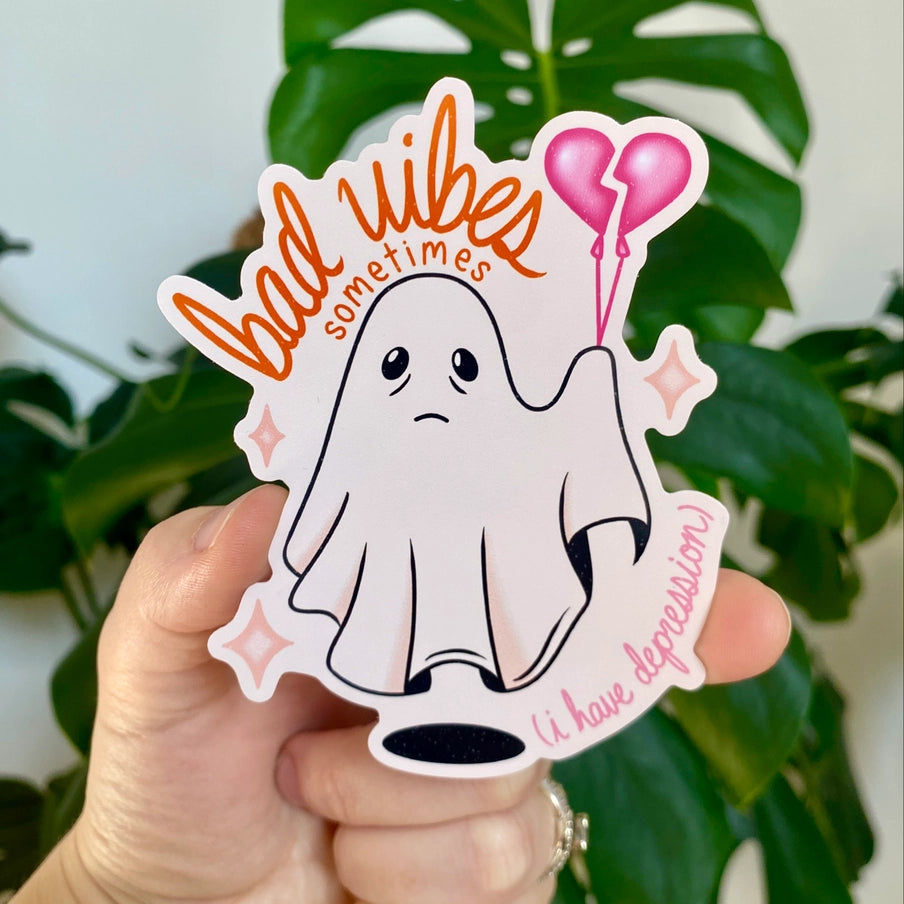 Autocollant Bad Vibes Sometimes