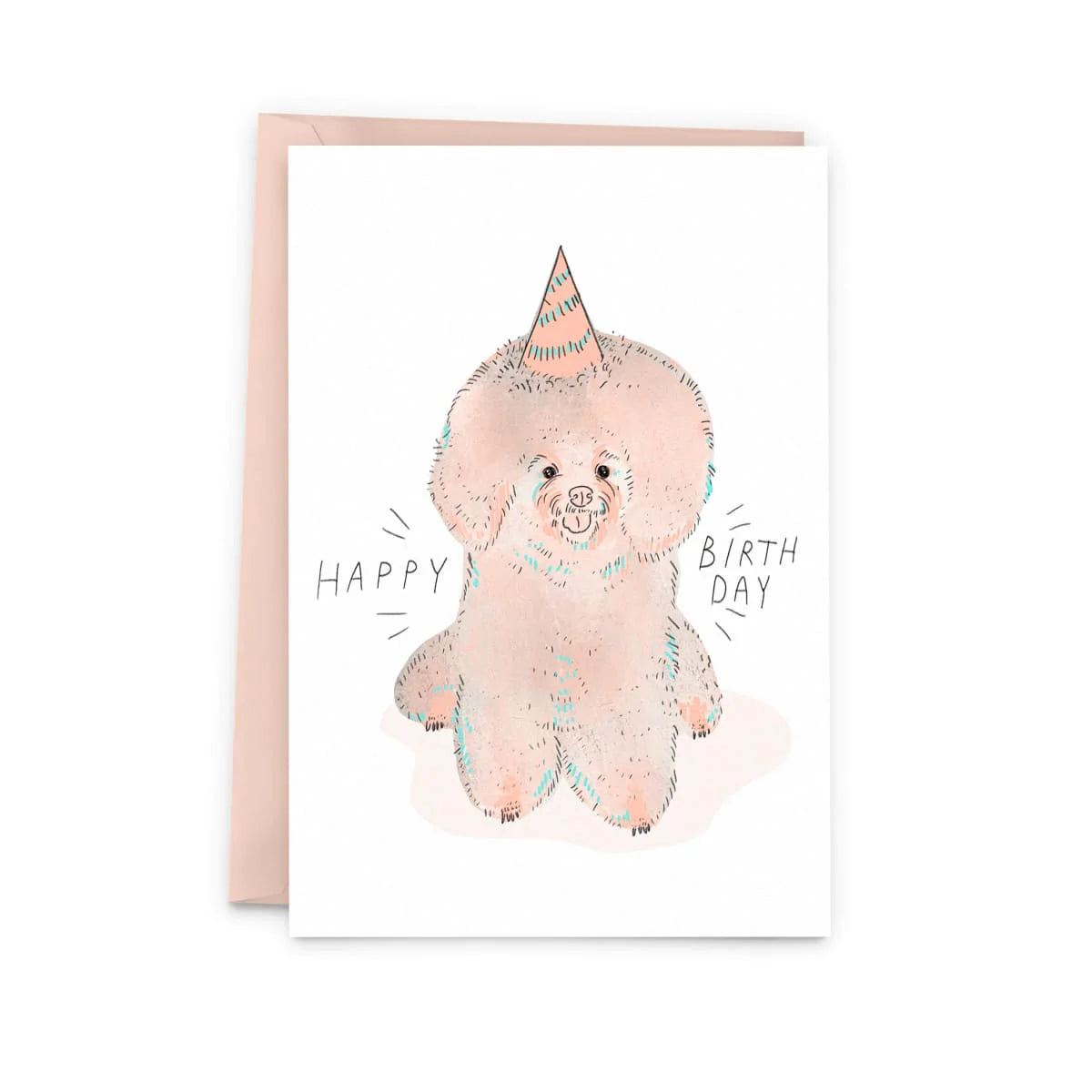 Happy Birthday Bichon Card (English)