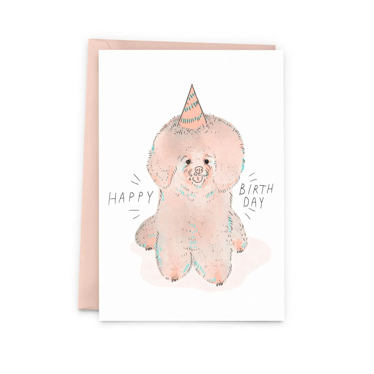 Happy Birthday Bichon Card (Anglais)