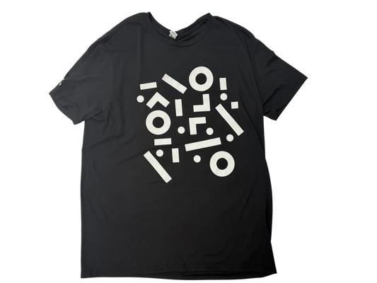 IFFO Black Unisex Tshirt shapes on front