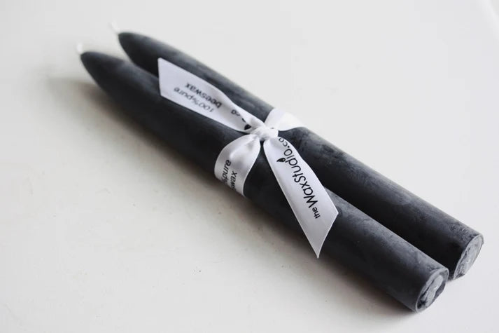 Pair of 8" Beeswax Taper Candles
