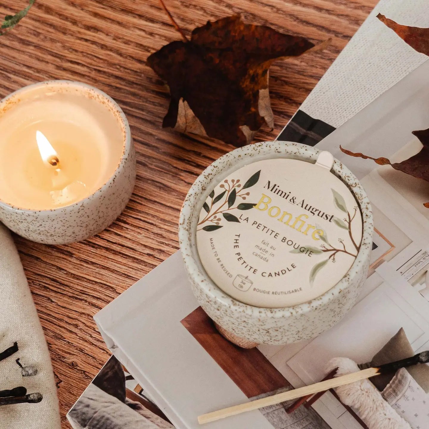 Small Reusable Ceramic Candle