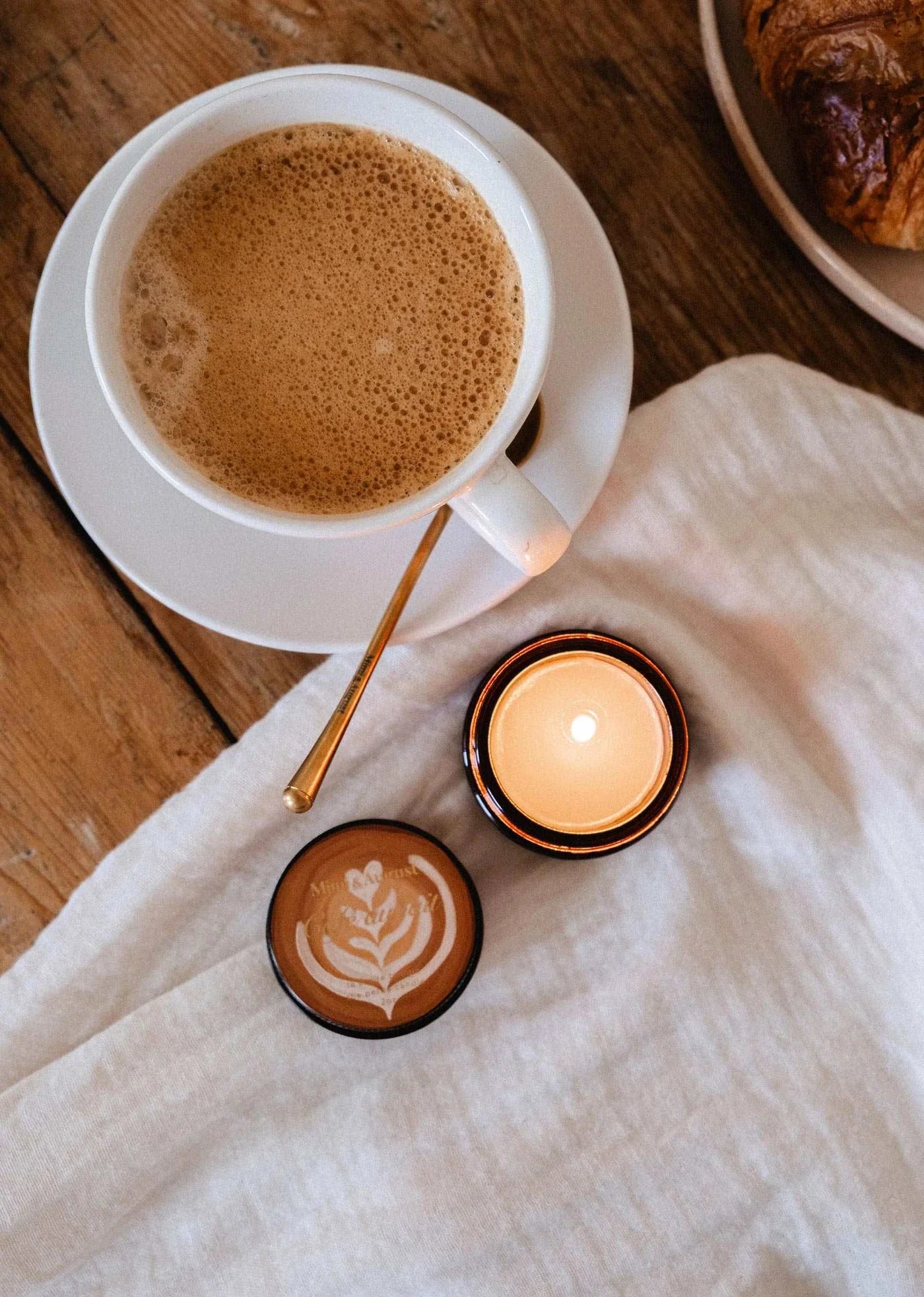 Café au lait Mini Candle