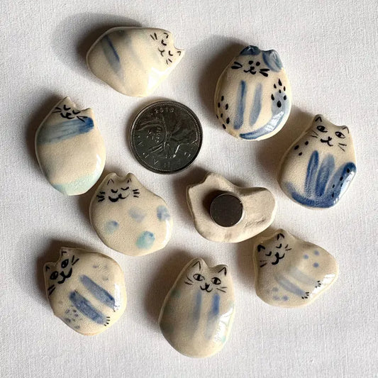 Ceramic Cat Magnets - Assorted