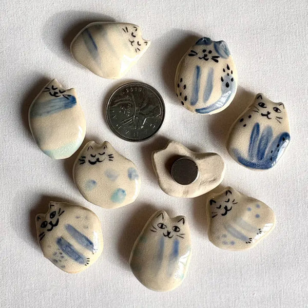 Ceramic Cat Magnets - Assorted