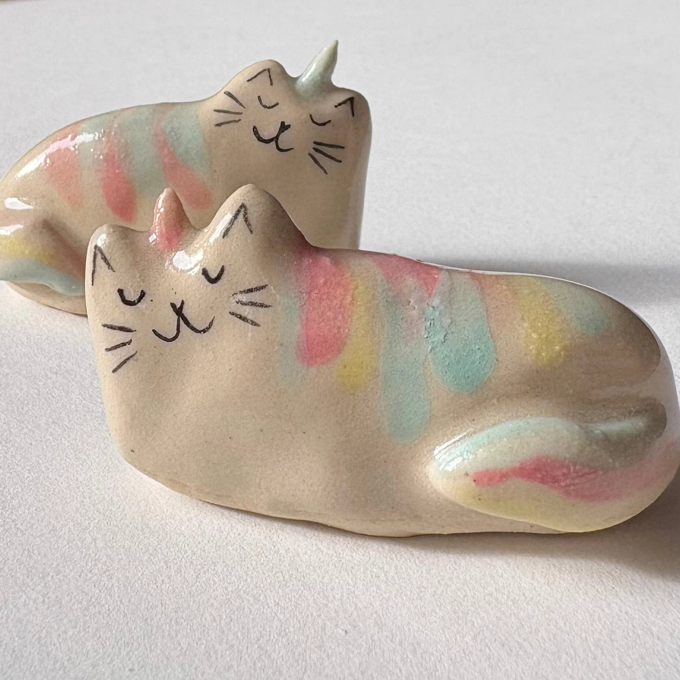 Small Ceramic Cat Unicorn - Assorted
