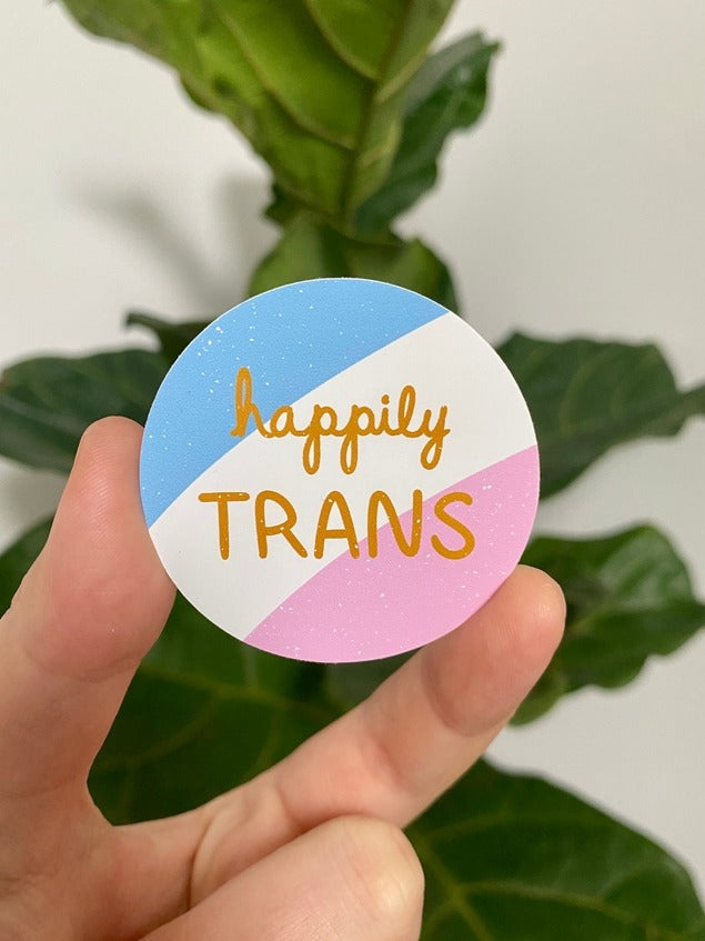 Autocollant Happily TRANS