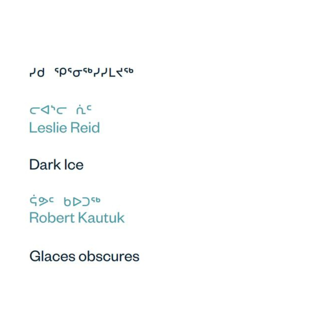 Robert Kautuk & Leslie Reid : Dark Ice / Glaces obscures