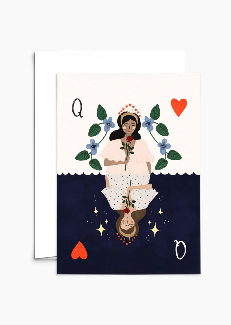 Queen of hearts Greeting Card