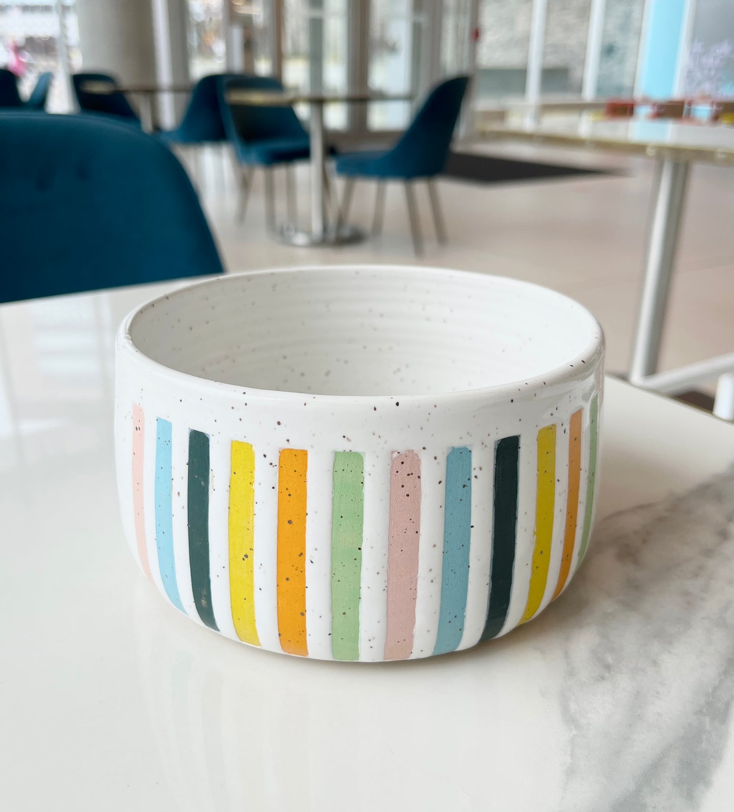 Striped Large Bowl
