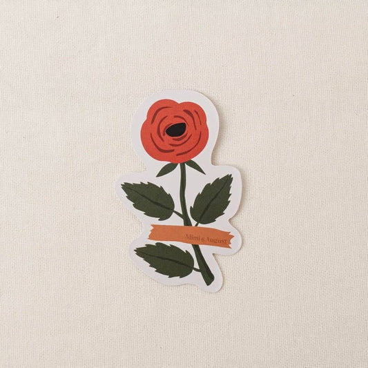 Red Rose - Vinyl Sticker