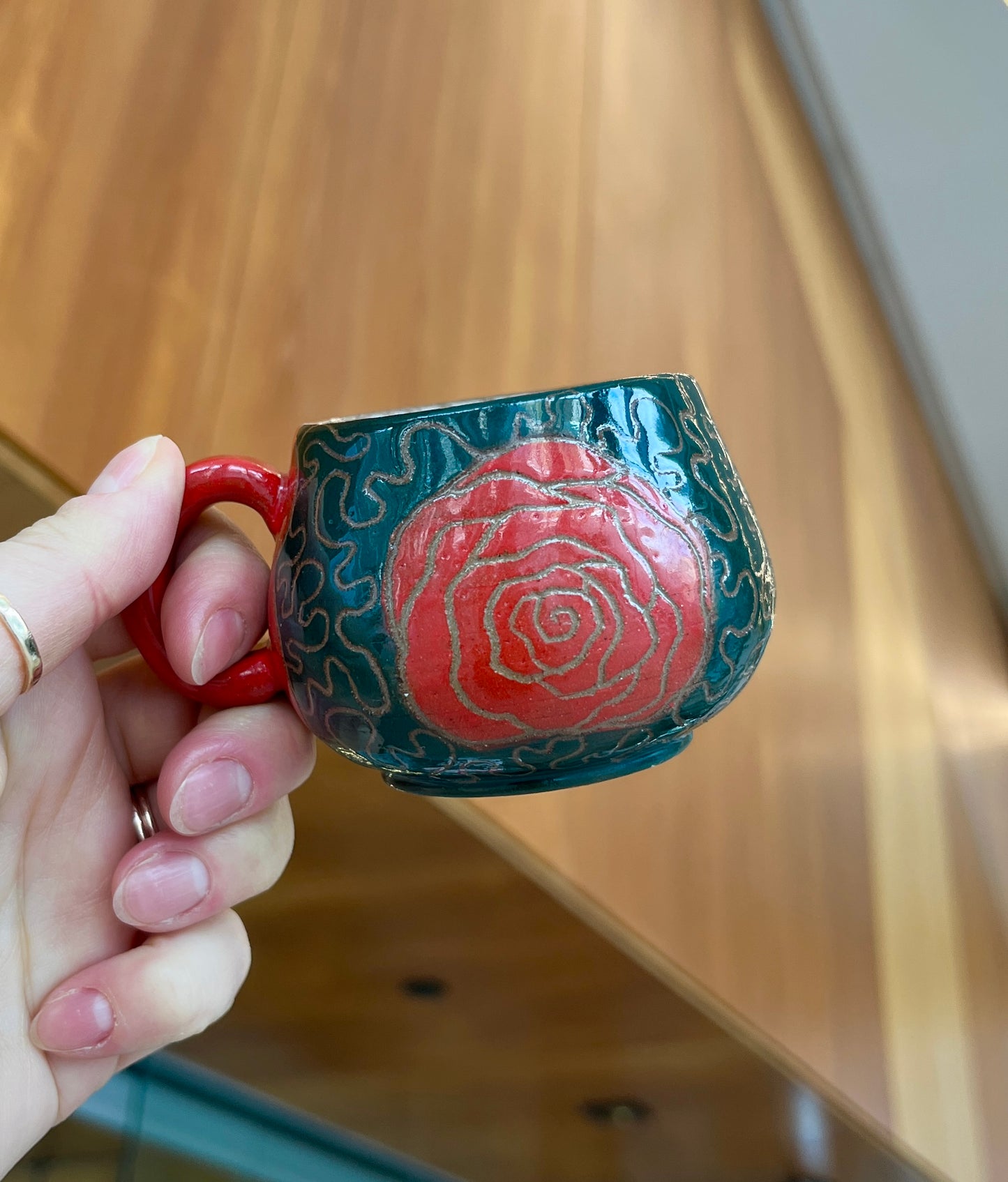 Rosalie Gingras - Squiggle Rose Espresso Cup