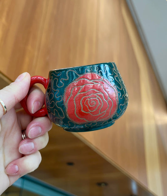 Rosalie Gingras - Squiggle Rose Espresso Cup