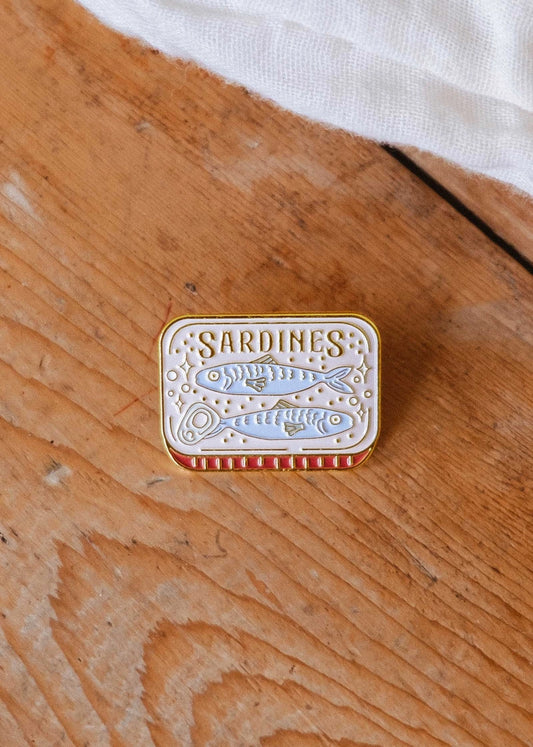 Cozy Sardines Enamel Pin