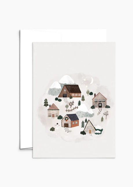 Holiday Village - Greeting Card