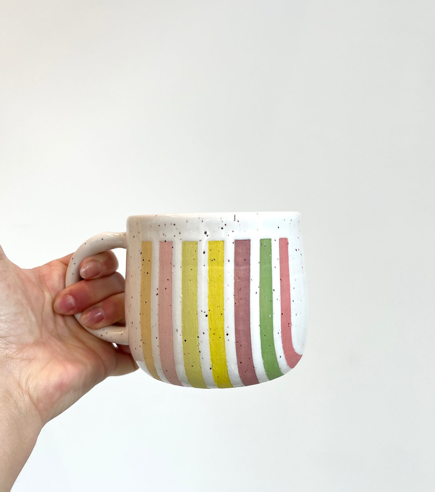 Tasse, style rayures multicolores
