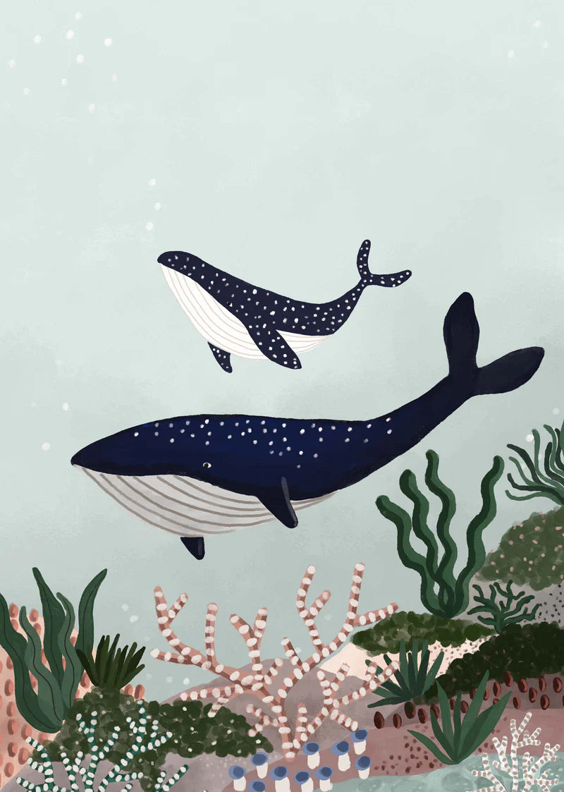 Whales Art Print