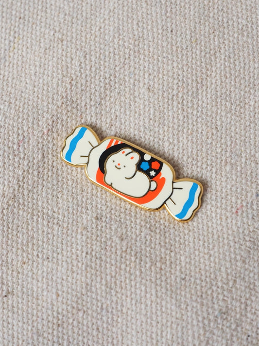 White Rabbit Enamel Pin