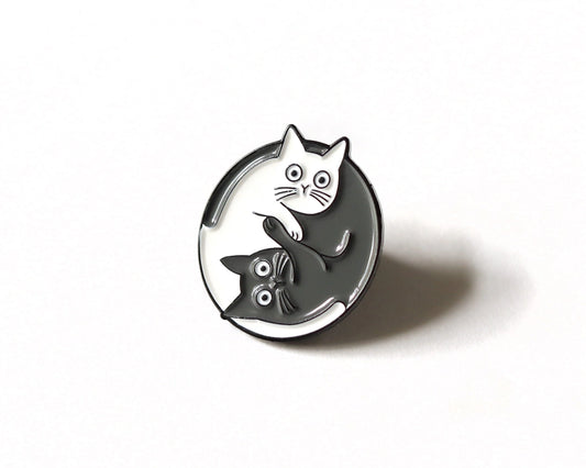 Yin Yang Cats - Enamel Pin