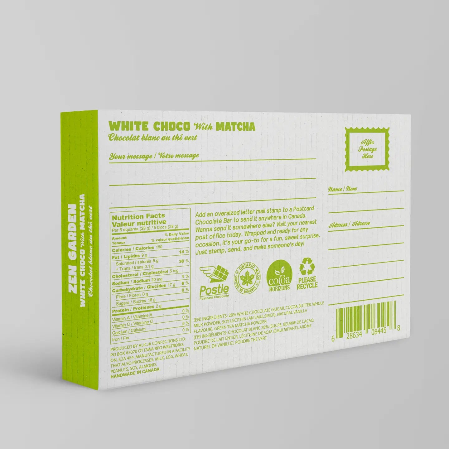 Tablette de chocolat | Carte postale Zen Garden