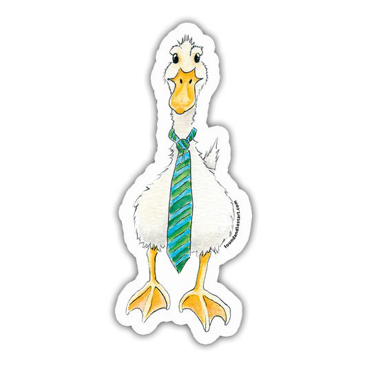 Vinyl Sticker - Duck with Tie