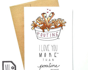 Made in Happy - Carte I Love you more than Poutine