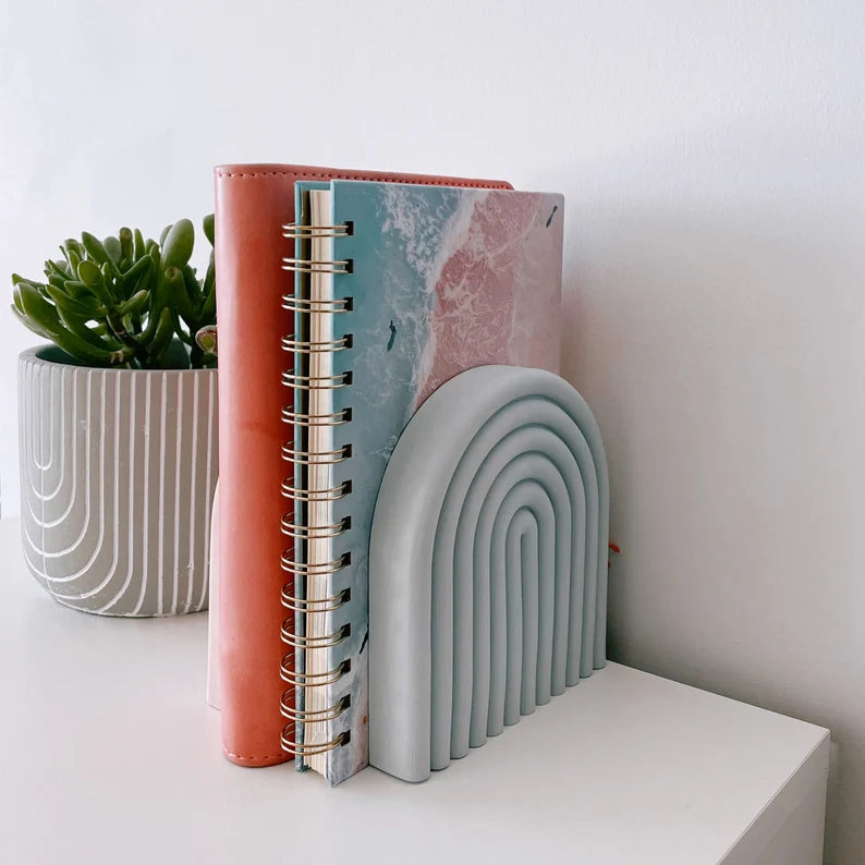 RAINBOW concrete tray / bookends / coasters